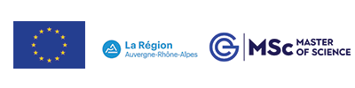 logos EU, Région Auvergne-Rhône-Alpes, MSc Master of Science